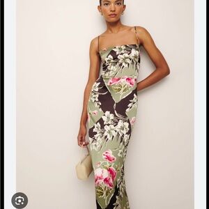 Reformation Frankie silk Maxi Dress